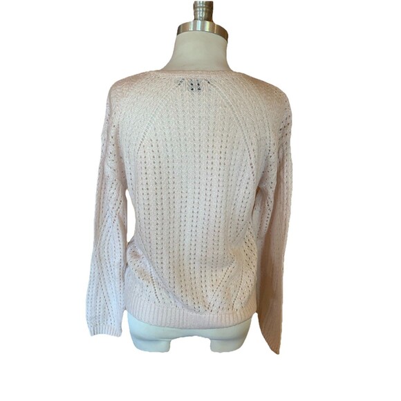 Powder Pink Mohair Wool Sweater Sz Small/Medium Soft & Cozy Lightweight Dainty - Picture 4 of 10